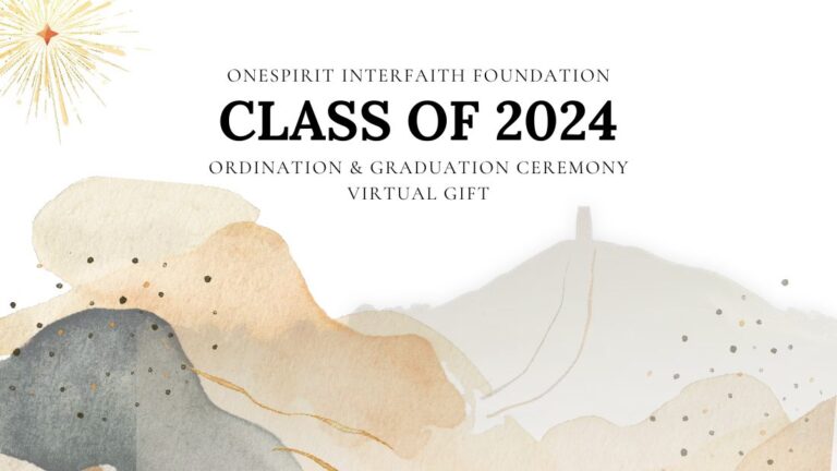 Title slide of the Class of 2024 virtual gift, with soft watercolor washes and gold accents