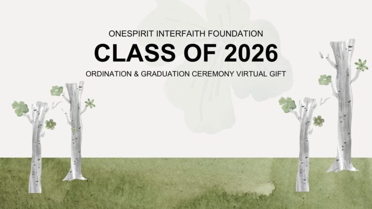 Title slide of the Class of 2026 virtual gift, with watercolor birch trees on a soft green meadow